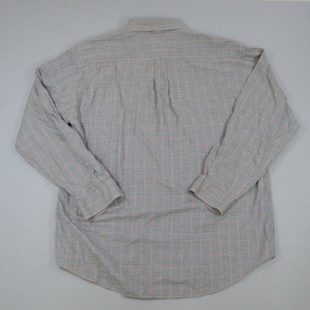π§’ Tommy Hilfiger Crest Logo Plaid Button Down Shirt Menβs L Preppy - Picture 4 of 10